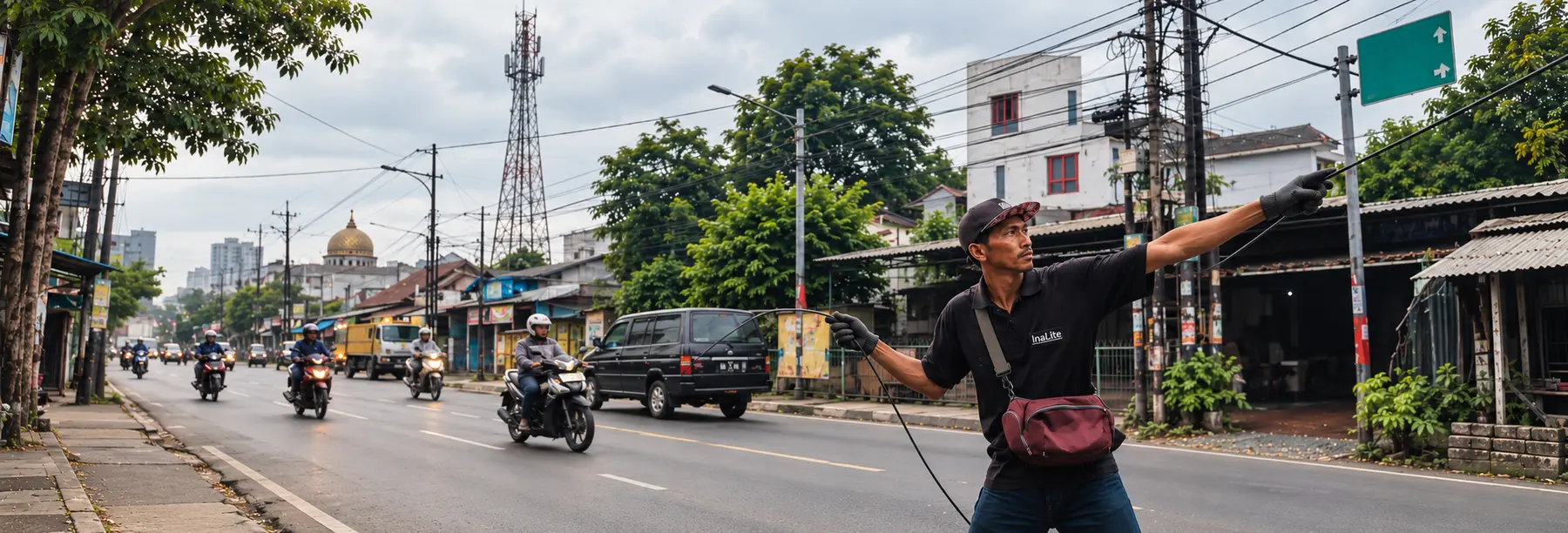 Tim lapangan menangani jalur konektivitas